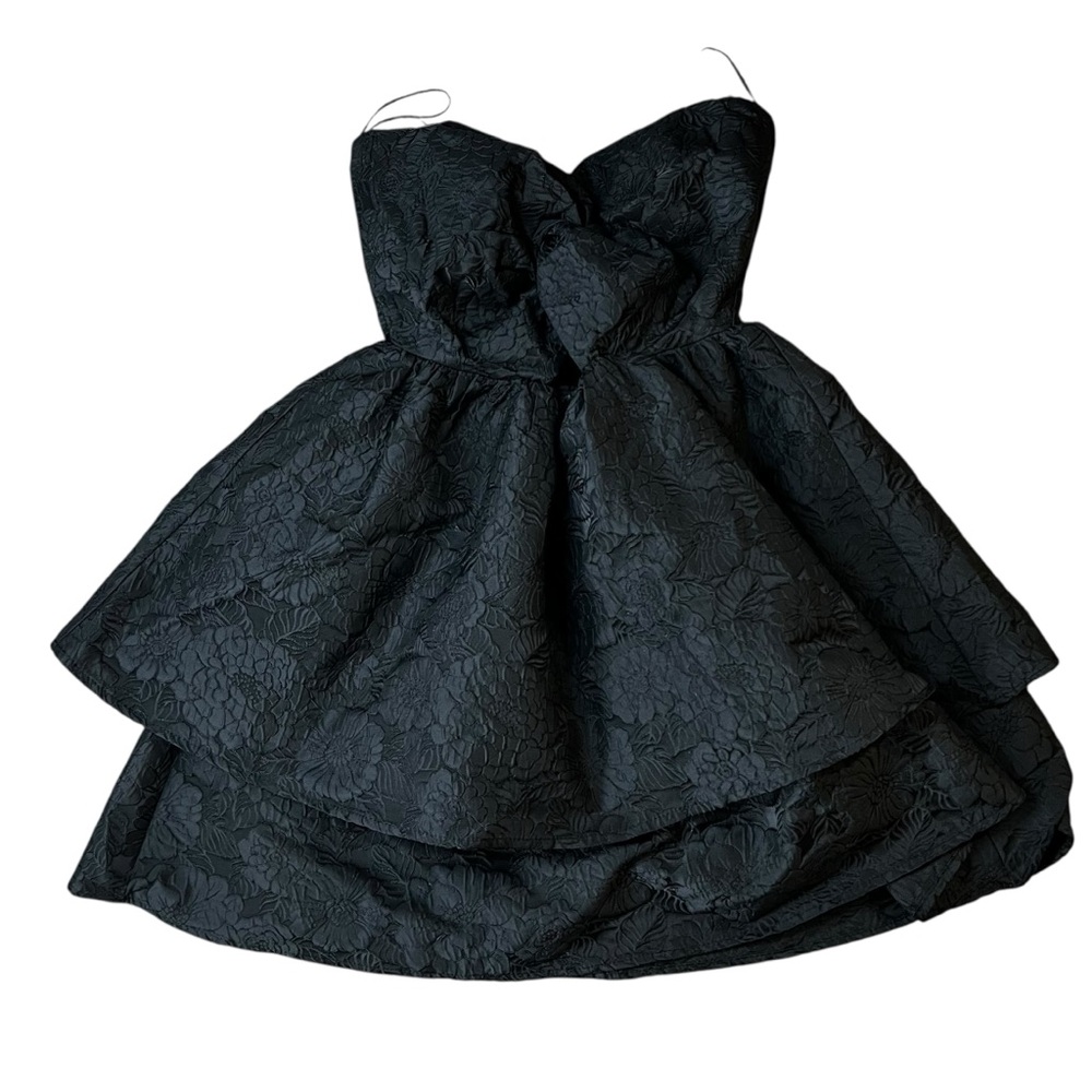 NWT Women's Altar'd State Black Floral Strapless Dress Extra Small